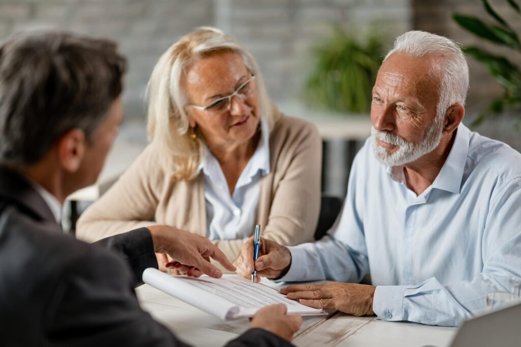 couple looking at traditional estate plan