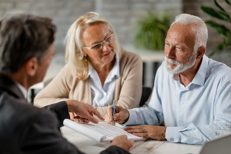 couple looking at traditional estate plan