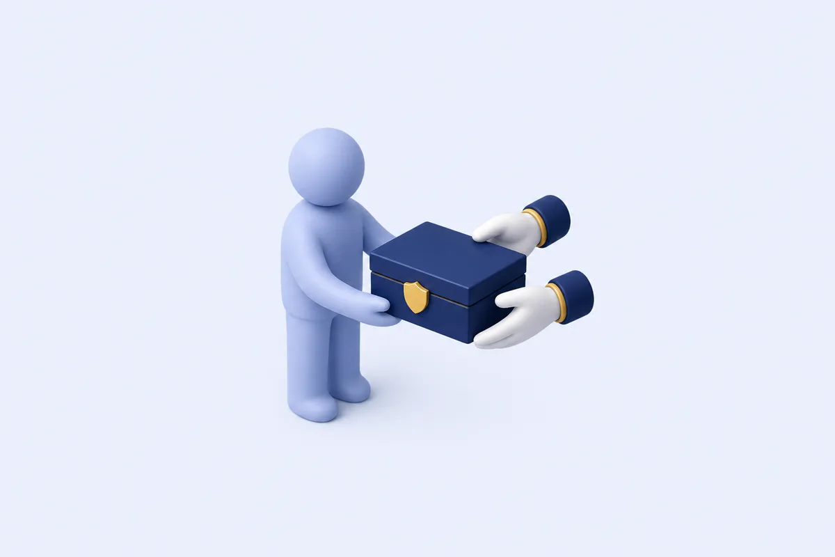 Illustration: beneficiary receiving an organised file